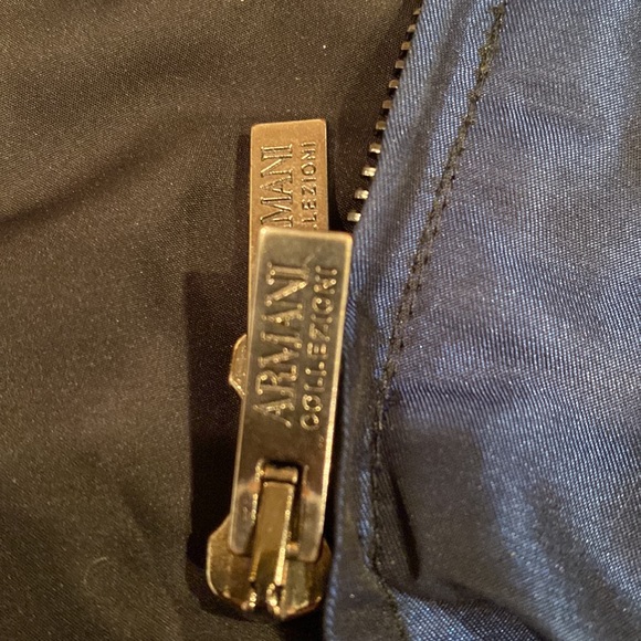 ARMANI Collezioni fabulous unique jacket blue polyester, size M/L - Picture 12 of 13